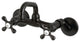Kingston Brass KS212MB Two-Handle Wall Mount Bar Faucet, Matte Black