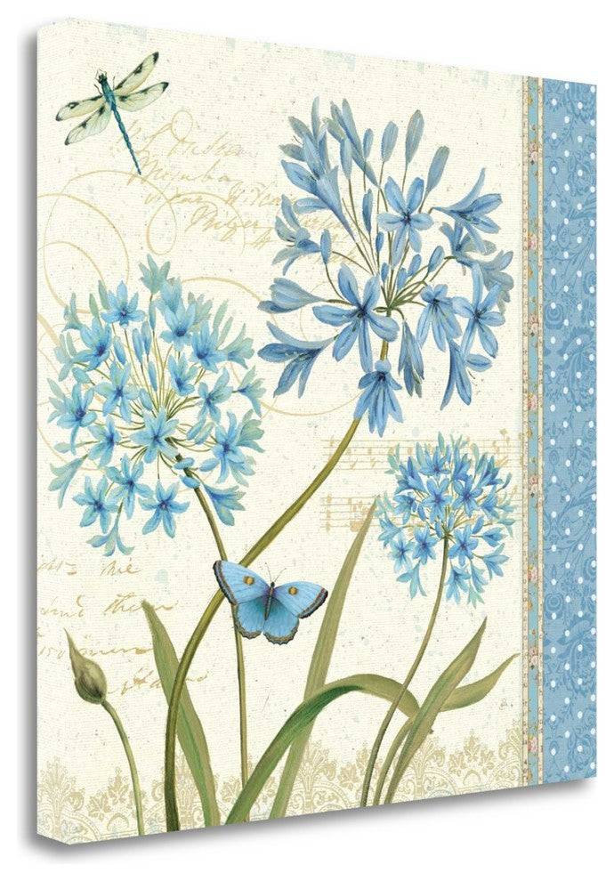 "Blue Melody IV" By Daphne Brissonnet, Giclee Print on Gallery Wrap Canvas