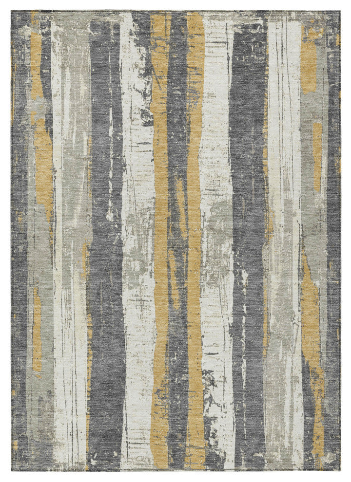 Machine Washable Indoor/Outdoor Chantille ACN1872 Gold 2'6" x 3'10" Rug