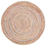Safavieh Cape Cod Collection CAP202 Rug, Beige/Multi, 8' Round