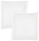 Delara 100% Eucalyptus Lyocell Tencel Euro Sham Set of 2, 26"x26", White