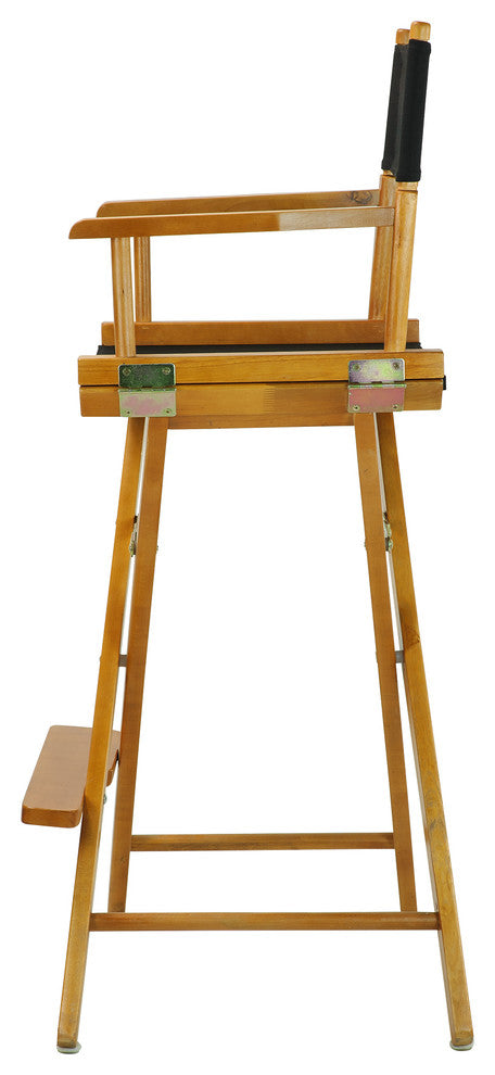 030" Director's Chair Honey Oak Frame-Black Canvas