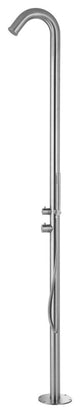 HEATGENE Stainless Steel Free-Standing Outdoor Shower with  Handheld Showerhead,