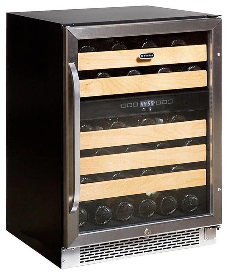 Whynter 46 Bottle Dual Temperature Zone Built-In Wine Refrigerator