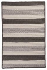 Colonial Mills Stripe It TR09 Silver Indoor/Outdoor Area Rug, Rectangular 2'x8'