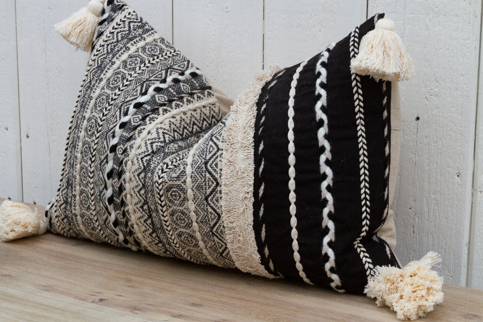 Graphite Gray Nomadic Moroccan Lumbar Pillow