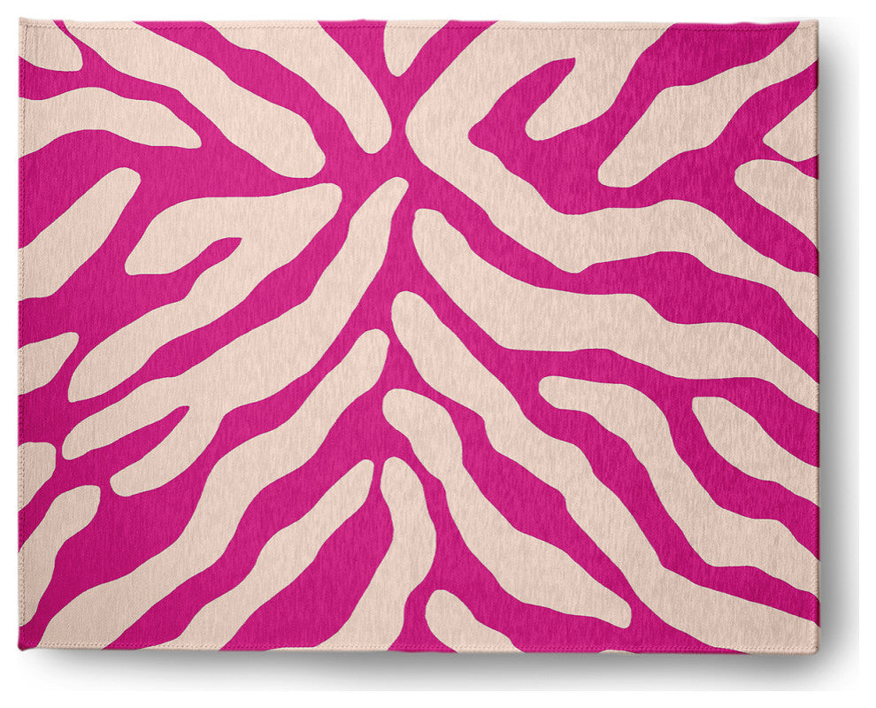 Animal Stripe Spring Chenille Rug, Eucalyptus, 8'x10'