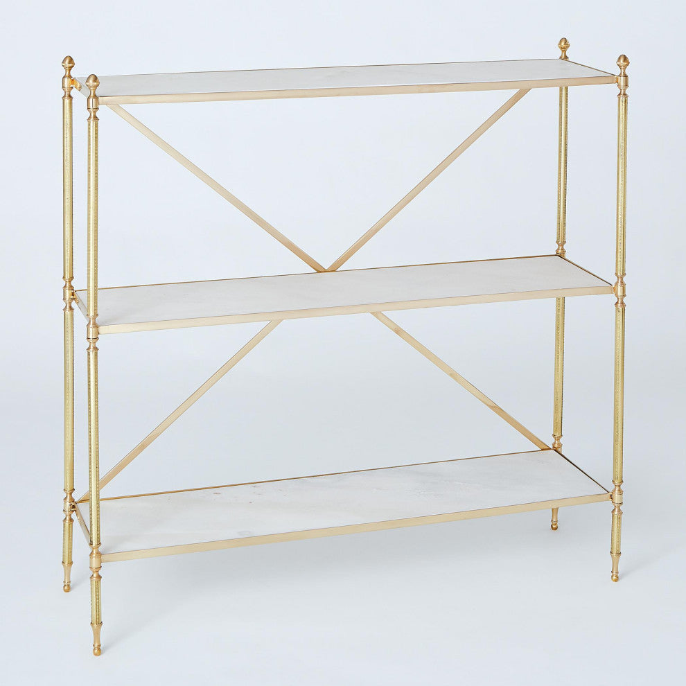 Acorn Open Shelf, Brass