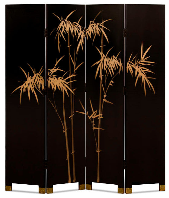Hand-Painted Chinoiserie Floor Screen