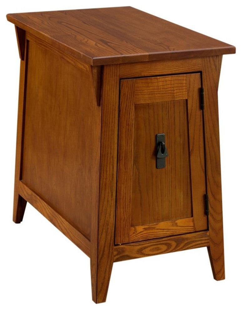 Leick Furniture Favorite Finds Mission Cabinet Wood End Table in Brown/Russet