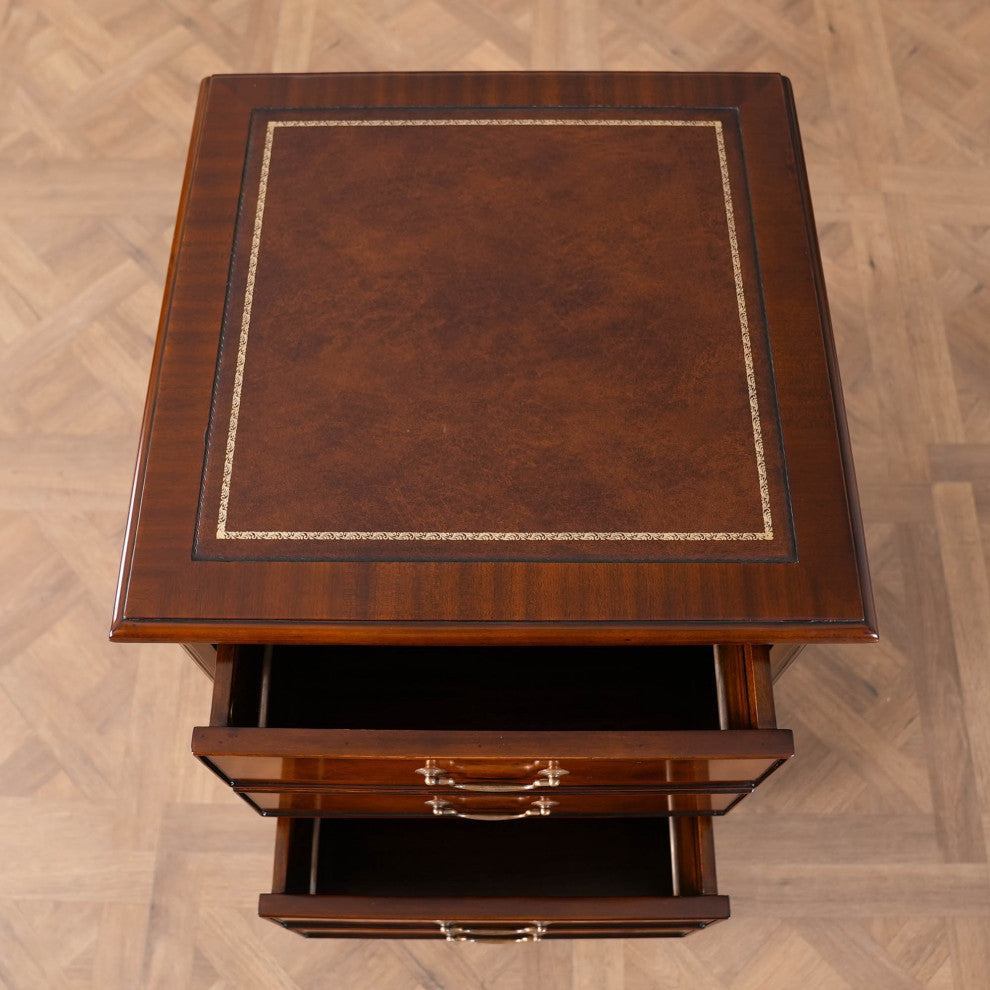 Mahogany 2-Drawer File Cabinet
