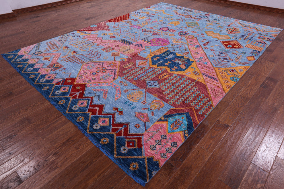 Handmade Moroccan Wool Rug 9' 1" X 12' 4" - Q15414