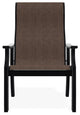 St. Catherine Sling Outdoor Armchair, Mocha/Black