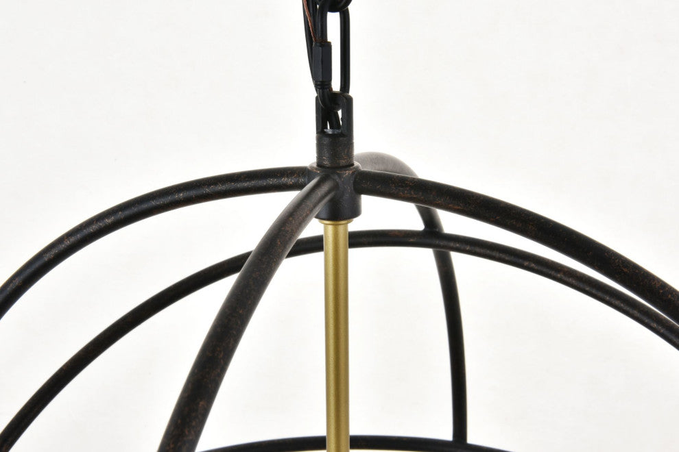 Elegant Lighting LD4006D18 Octavia 4 Light 18"W Taper Candle - Dark Brown