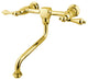 Kingston Brass Wall Mount Bathroom Faucet, Polished Brass