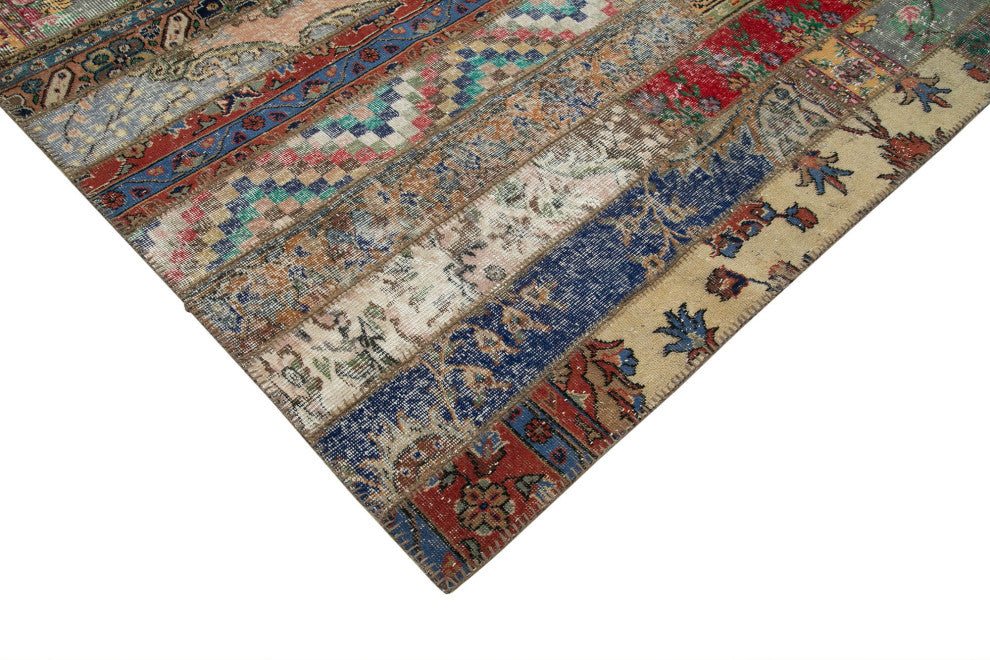 Rug N Carpet - Handmade Oriental 8' 0" x 10' 1" Decorative Patchwork Area Rug