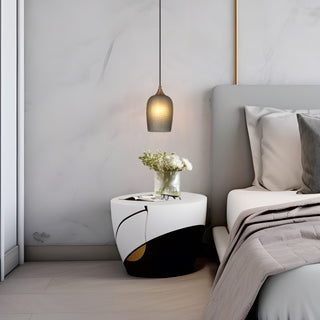 LNC Apphia 1-Light 6" Modern Wine Cup Mini Kitchen Island Light, Brass/Gray
