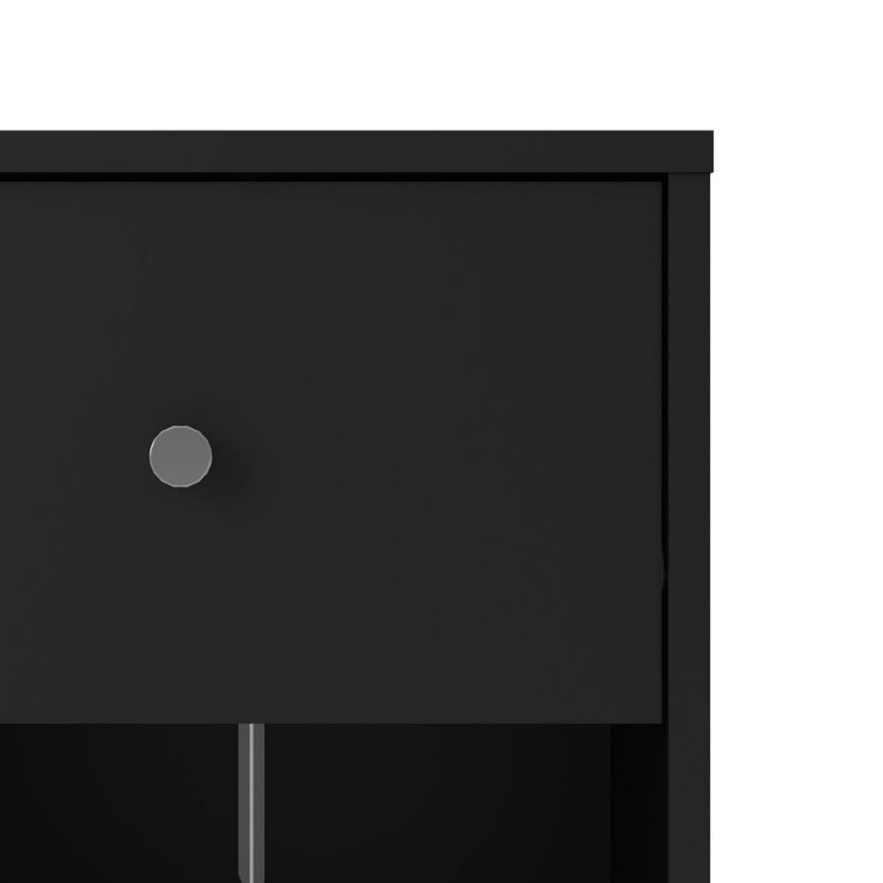 Portland 1 Drawer Nightstand, Black