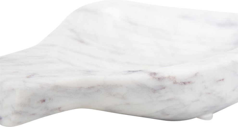 White Marble Delvio Accent Bowl