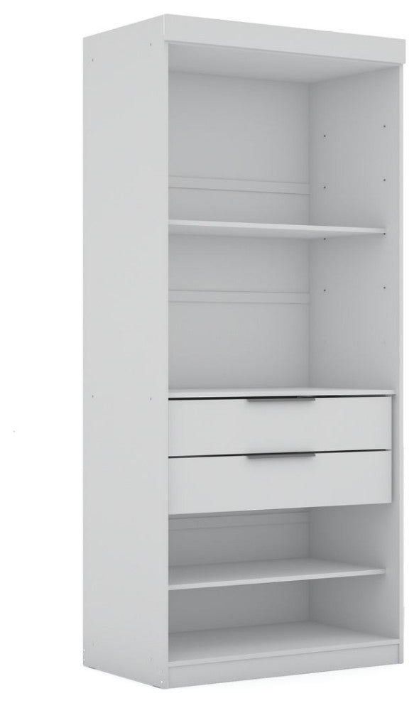 Mulberry Open 1 Sectional Closet, White