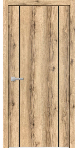 Solid French Door 24 x 84 | Planum 0017 Oak with| Bathroom