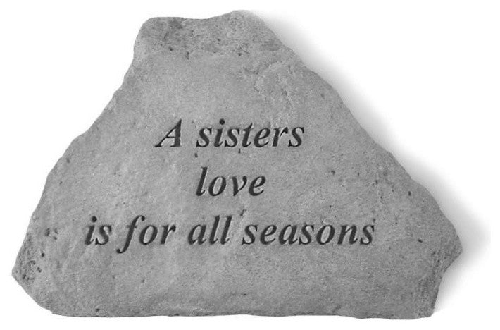 "A Sister's Love is for All Seasons" Garden Stone
