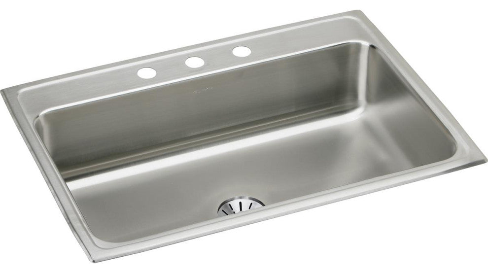 LR3122PD5 Lustertone Classic Stainless Steel 31" Sink Perfect Drain 5 Holes