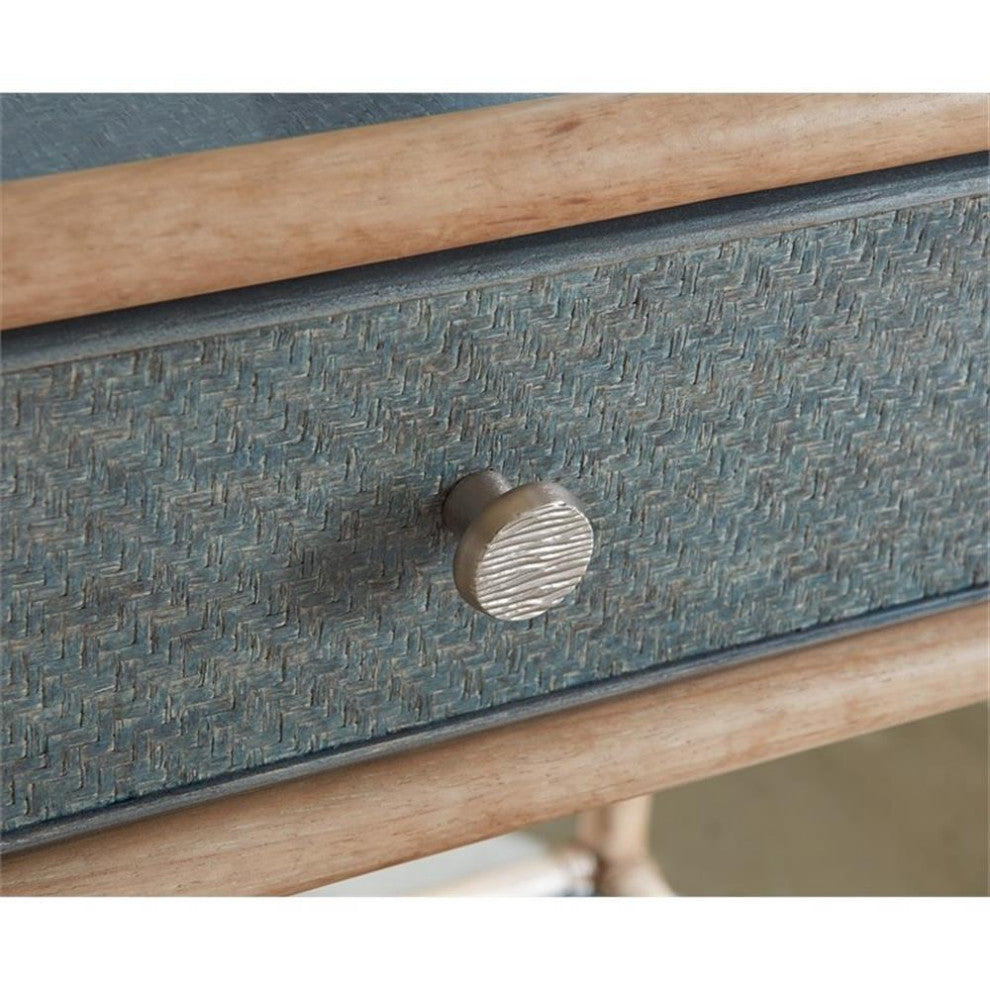 Retreat Wood Pole Rattan Bedside Table in Beige by Hooker Furniture