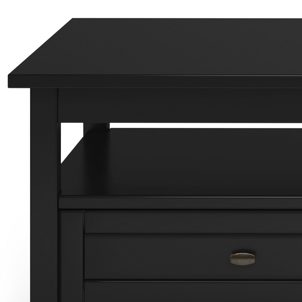 Warm Shaker SOLID WOOD Coffee Table, Black