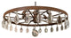 Rusted Wagon Wheel Chandelier