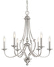 Minka Lavery Savannah Row 6 Light Chandelier, Brushed Nickel