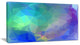 Light Blue Polygonal Mosaic Pattern, Abstract Canvas Art Print, 32x16