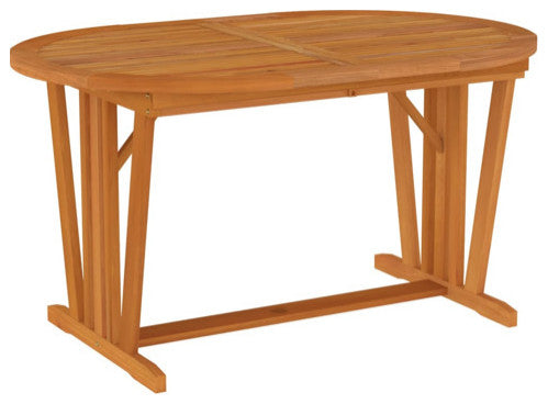 vidaXL Outdoor Dining Table Extendable Patio Garden Table Solid Eucalyptus Wood