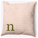 18" x 18" Modern Monogram Indoor/Outdoor Polyester Throw Pillow, Olive