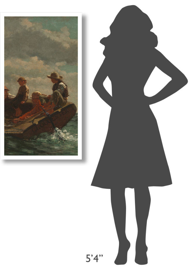 "Breezing Up (center)" Digital Paper Print by Winslow Homer, 21"x38"