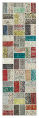 Rug N Carpet - Hand-Knotted Anatolian 2' 10" x 9' 7" Small Patchwork Runner Rug