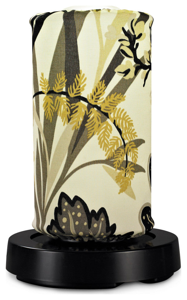 59-800 Patioglo Led Table Lamp, Bright White, Fishbowl Caviar Fabric Cover