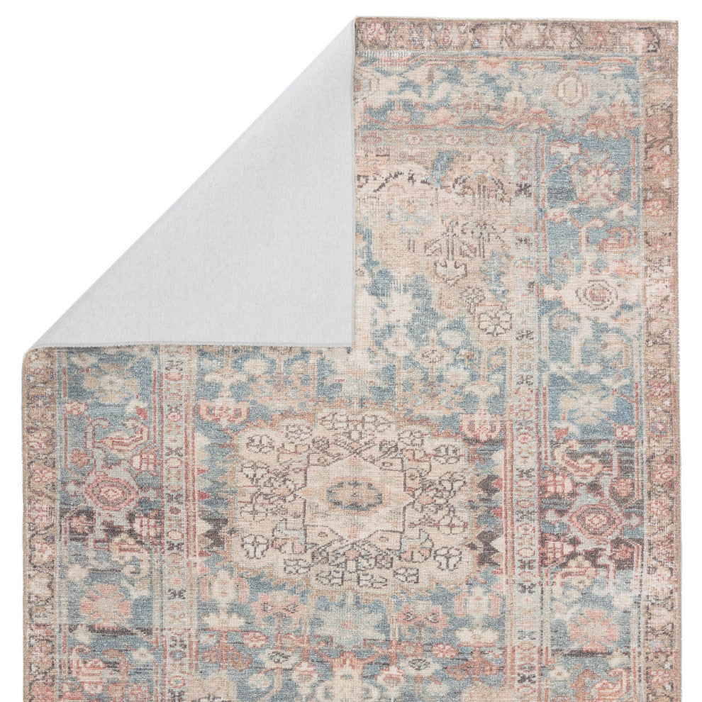 Machine Washable Jaipur Living Geonna Medallion Blue/Beige Area Rug, 6'x9'