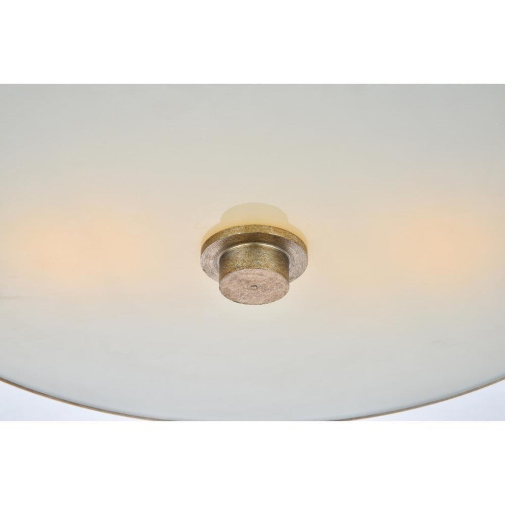 Hazen 2 light 12 inch Vintage Silver flush mount