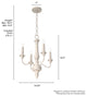 Teren Distressed White 4 Light Chandelier Ceiling Light Fixture