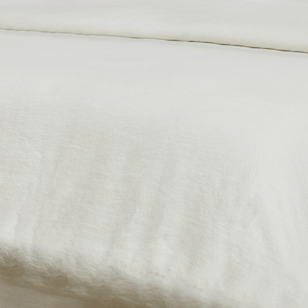 Talia Cotton Linen Blend Duvet, Natural, Queen