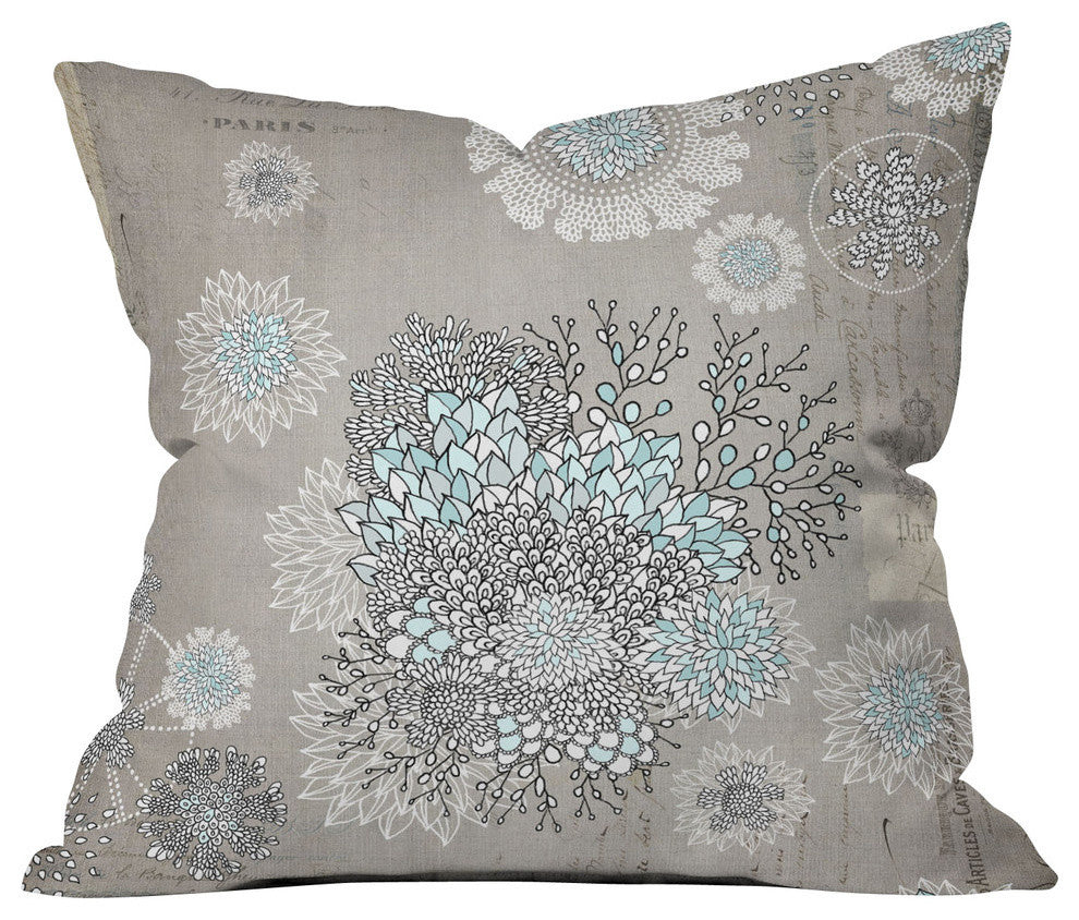 Iveta Abolina French Blue Outdoor Throw Pillow