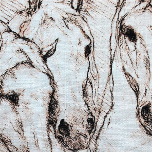 Leonardo's Dogs Andalusian Horses Throw Pillow