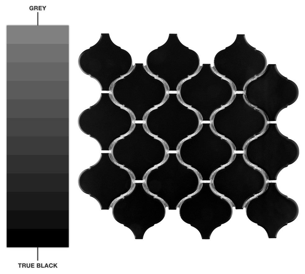 Metro Lantern Matte Black Porcelain Floor and Wall Tile