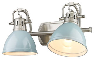 Duncan 2-Light Bath Vanity With Seafoam Shade