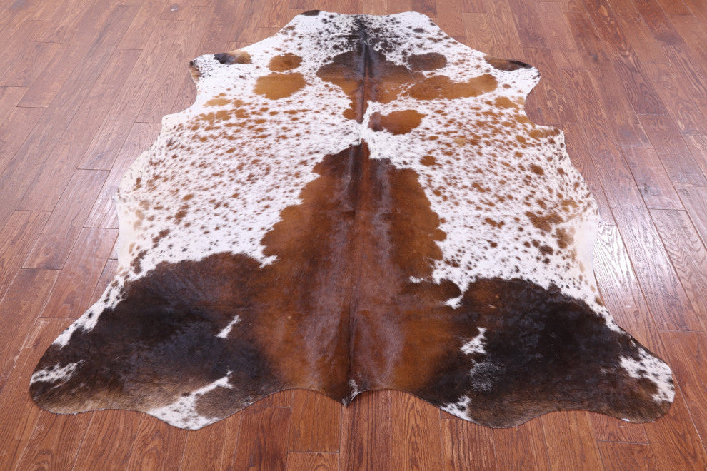 Salt and Pepper Natural Cowhide Rug 7' 1" X 5' 8" C1653