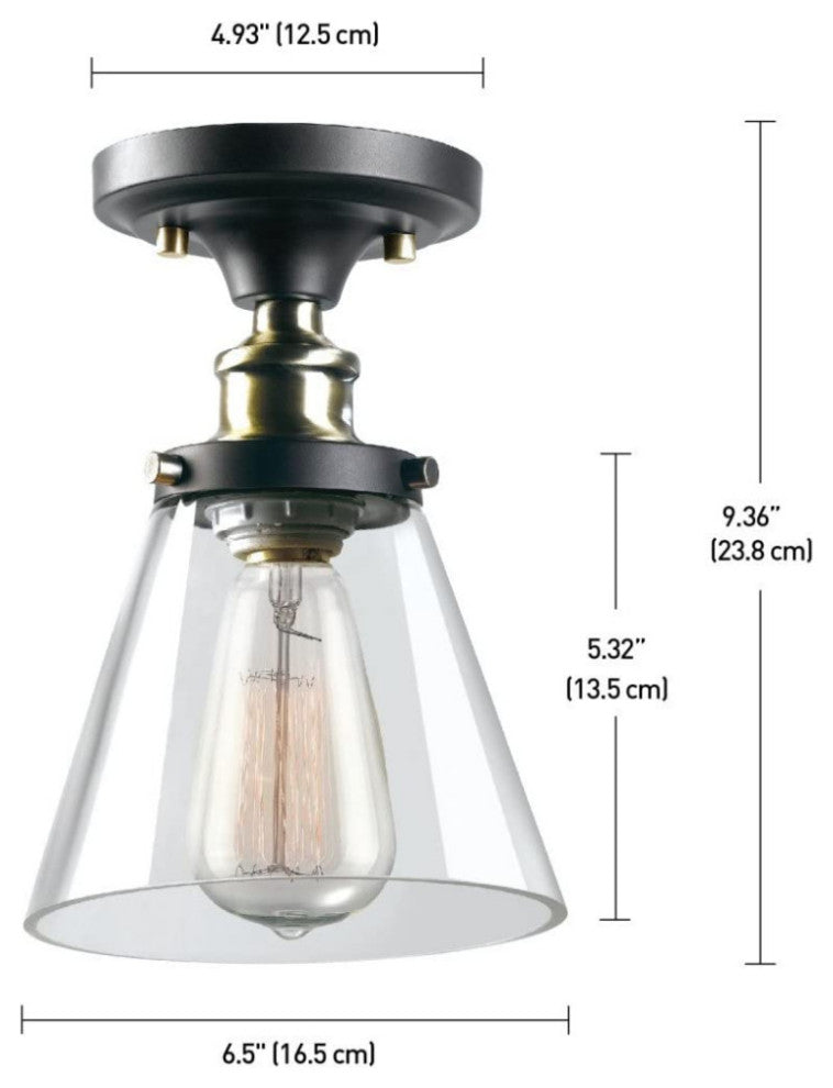 Mini Semi Flush Mount Ceiling Light antique ceiling light fixture with bronze
