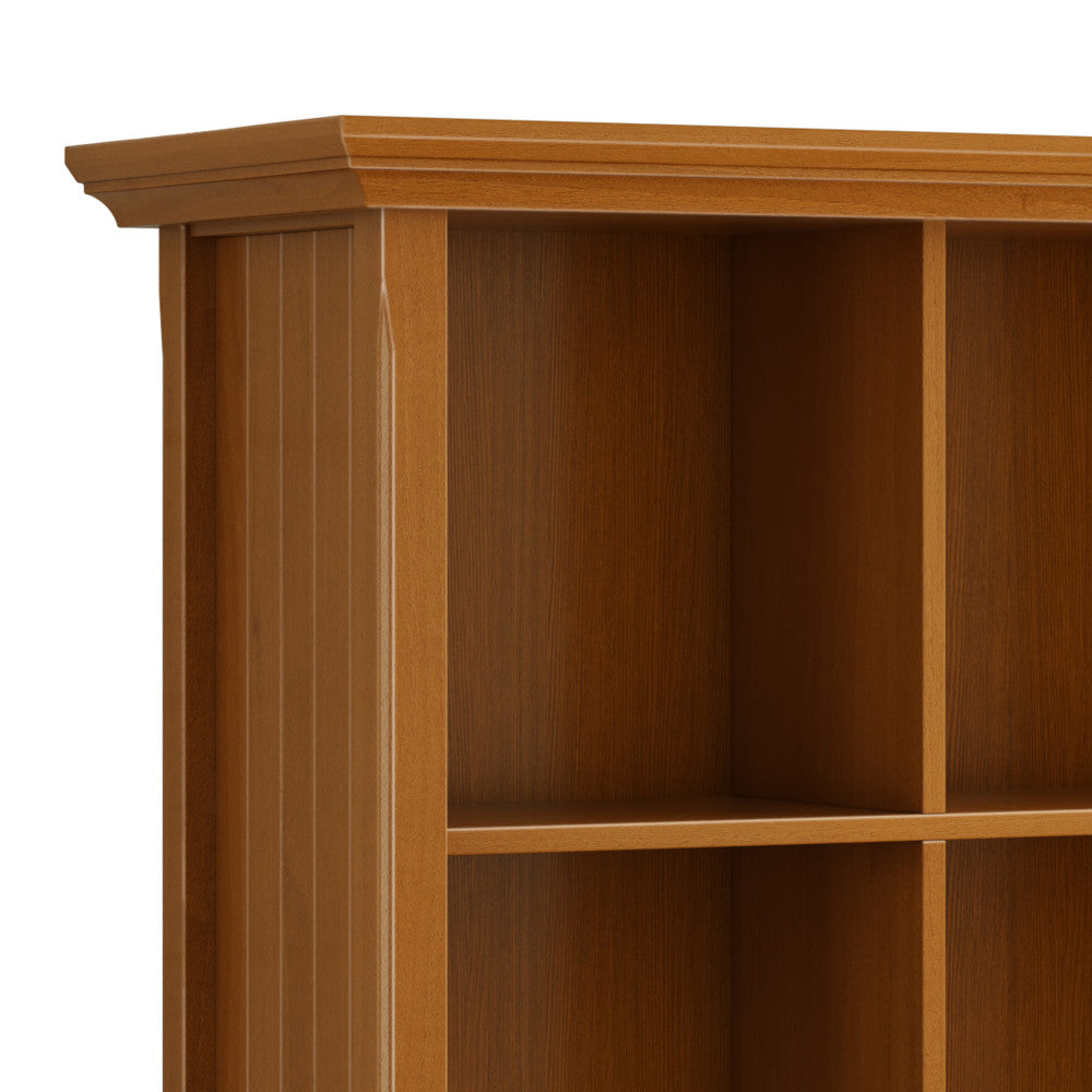 Acadian SOLID WOOD 9 Cube Bookcase and Storage Unit, Light Golden Brown