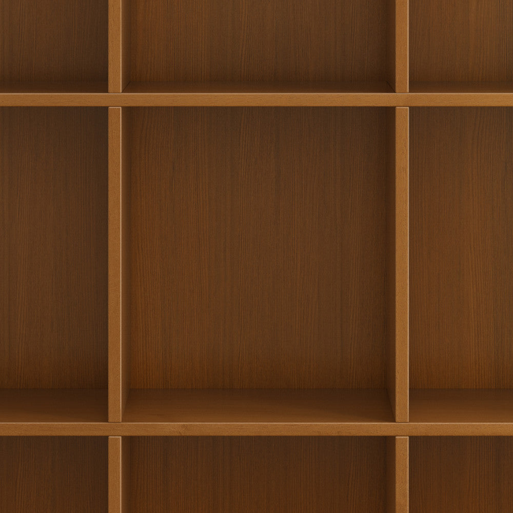 Acadian SOLID WOOD 9 Cube Bookcase and Storage Unit, Light Golden Brown