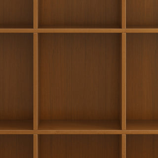 Acadian SOLID WOOD 9 Cube Bookcase and Storage Unit, Light Golden Brown